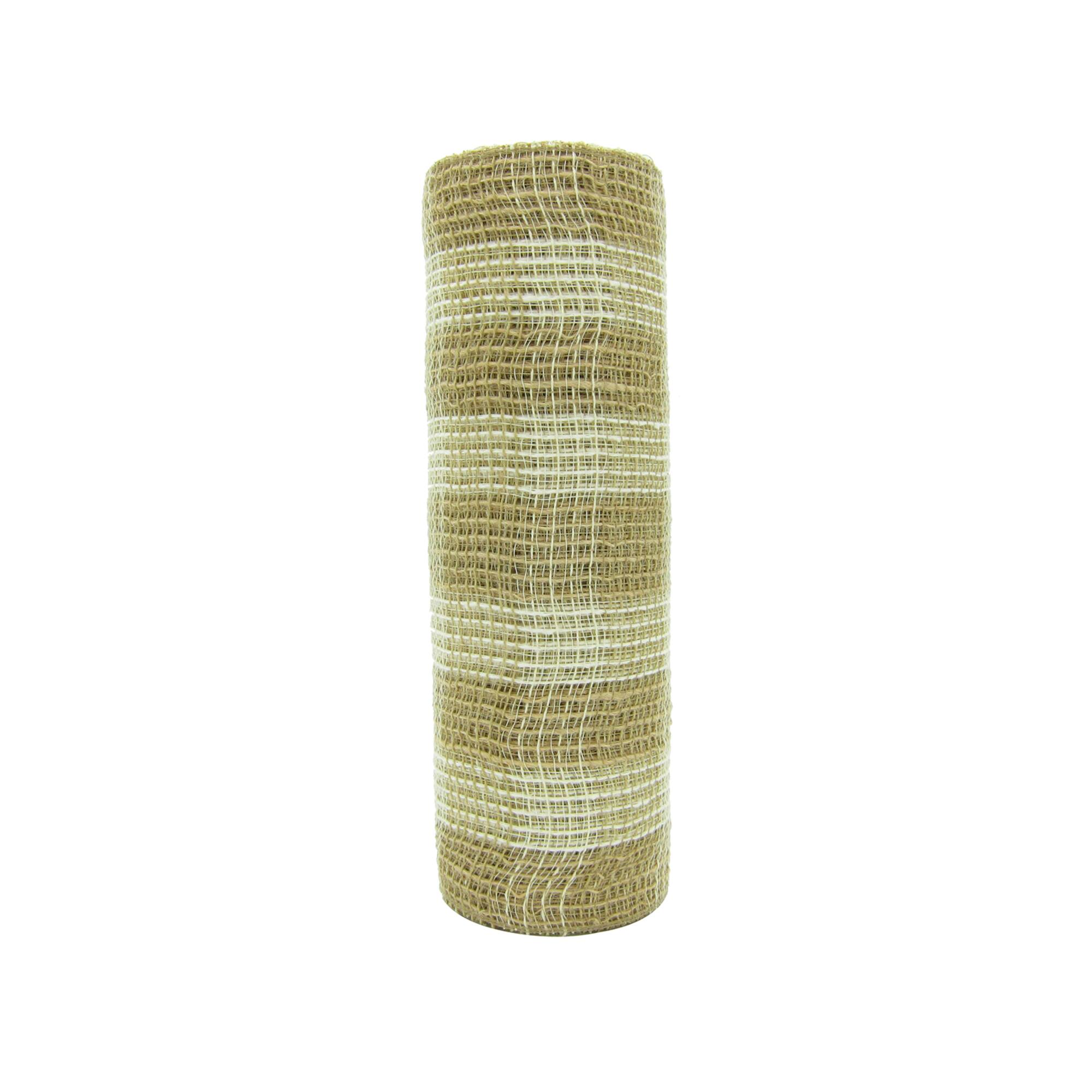 10" x 19ft. Tan & White Buffalo Check Mesh by Celebrate It™